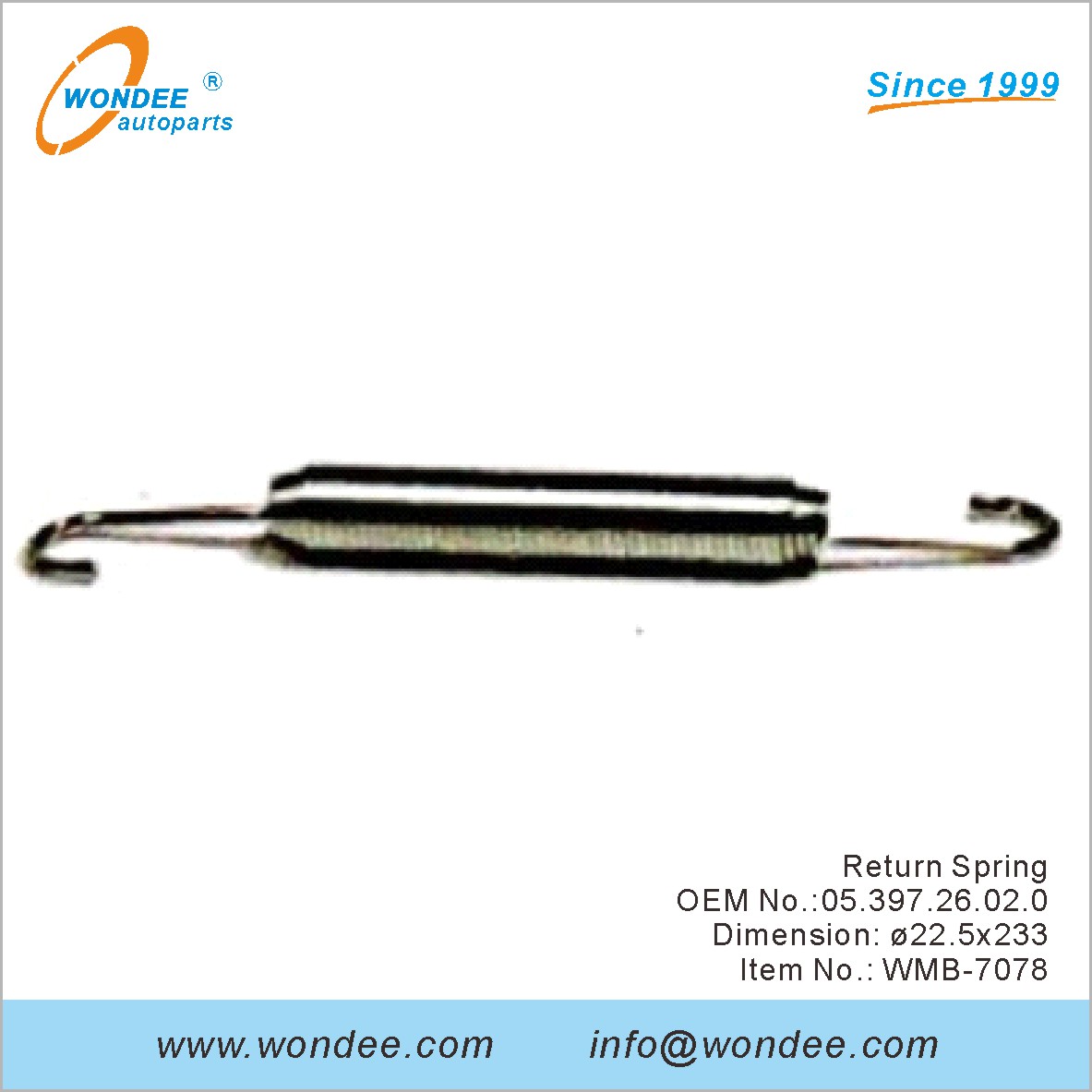 Return Spring OEM 0539726020 for BPW from WONDEE