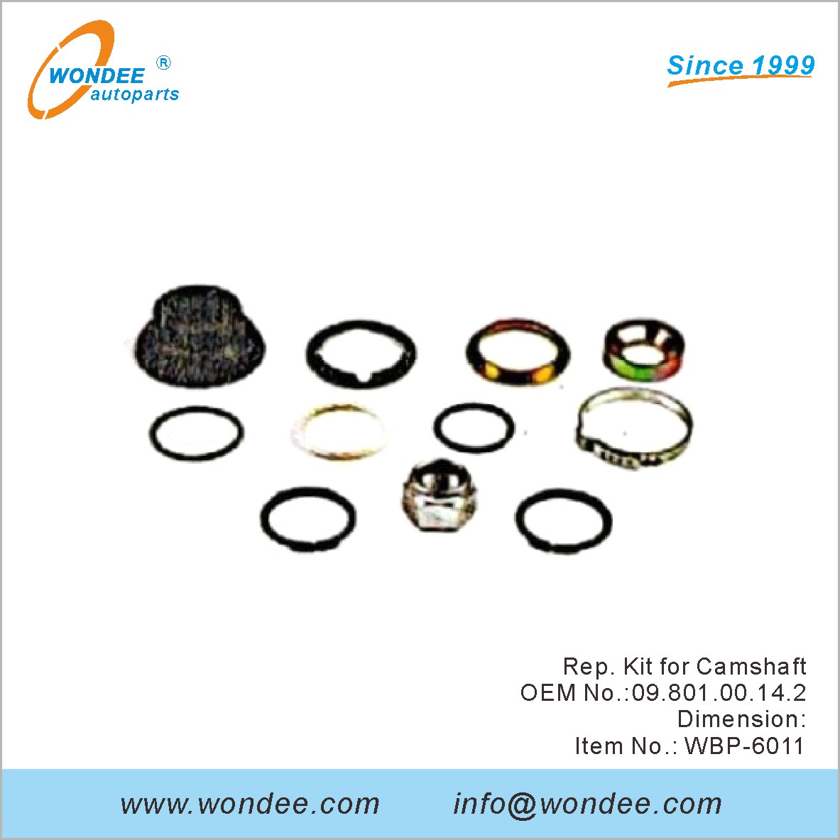 Rep Kit for Camshaft OEM 0980100142 For BPW from WONDEE