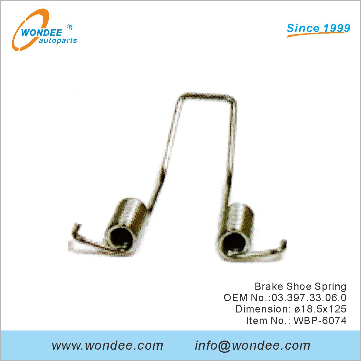 Brake Shoe Spring OEM 0339733060 for BPW from WONDEE