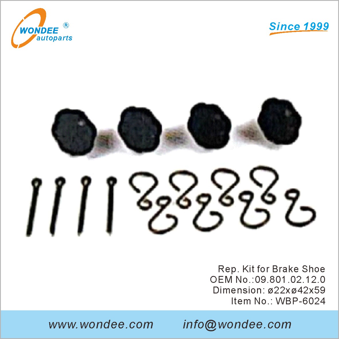 Rep Kit for Brake Shoe OEM 0980102120 for BPW from WONDEE