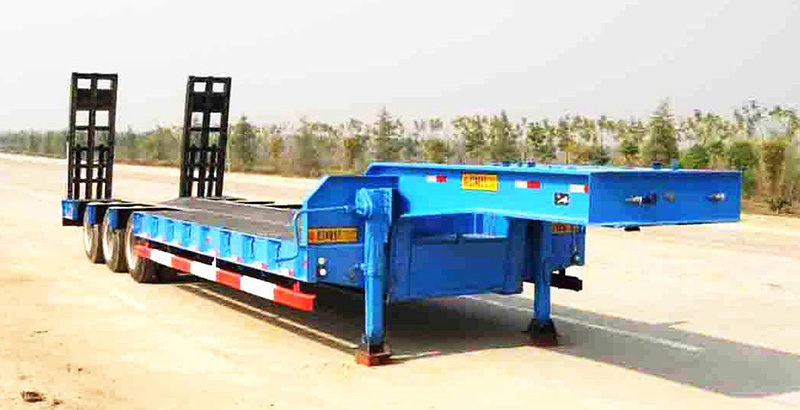 WONDEE 2-axle, 3-axle lowbed semi trailer for equipment transportation from China factory