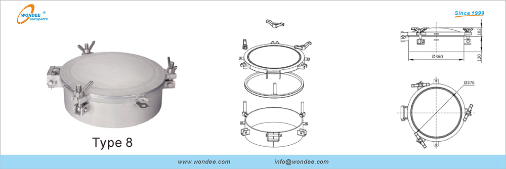 Manhole cover of Tanker trailer for Diesel and gasoline from WONDEE Autoparts (13)