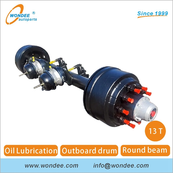 13 Ton Oil Lubrication Type Semi Trailer Axle for South American Market