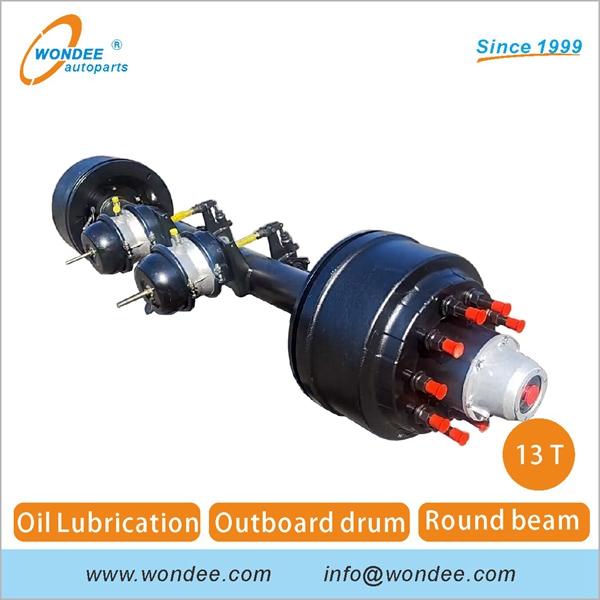 13 Ton Oil Lubrication Type Semi Trailer Axle for South American Market 
