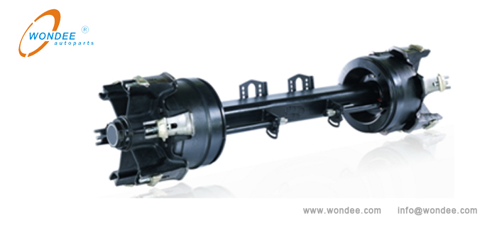 Spoke type axle for a semi-trailer