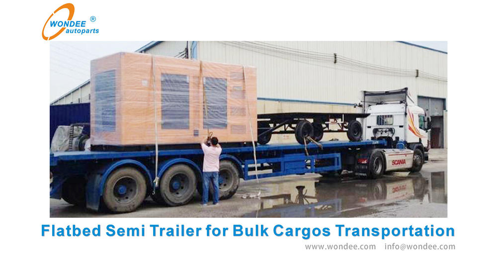 WONDEE flatbed semi trailer for bulk cargo