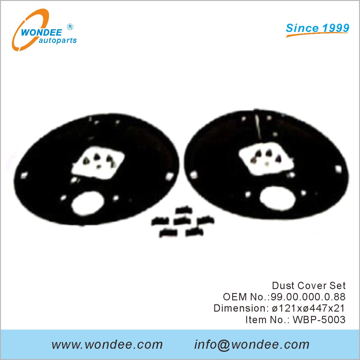 Dust Cover Set OEM 9900000088 for BPW from WONDEE