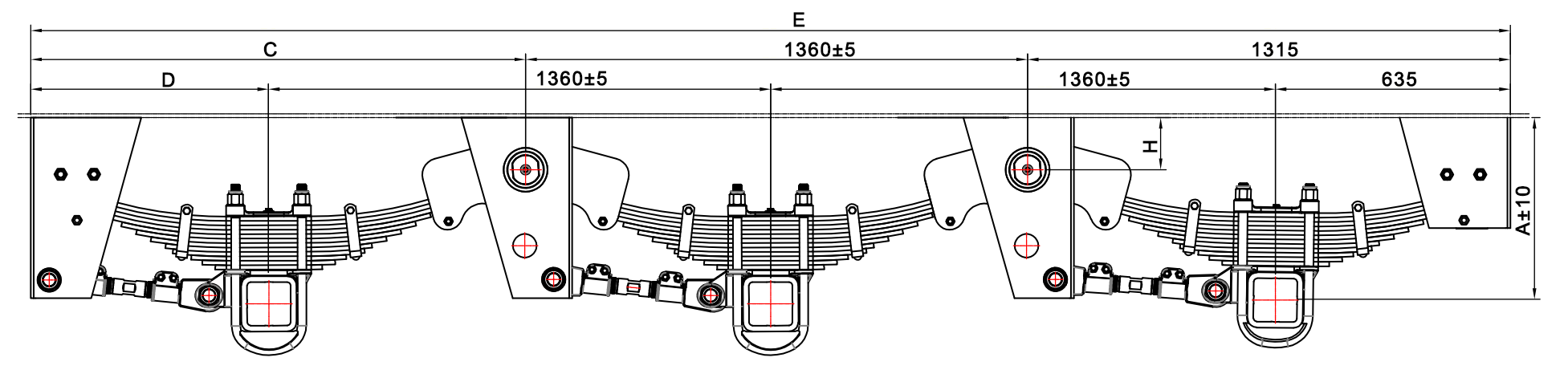 BPW 3-Axle type suspension