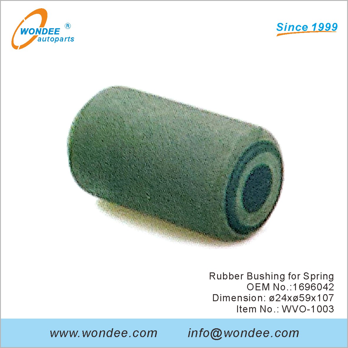 Rubber Bushing for Spring OEM 1696042 for Volvo from WONDEE