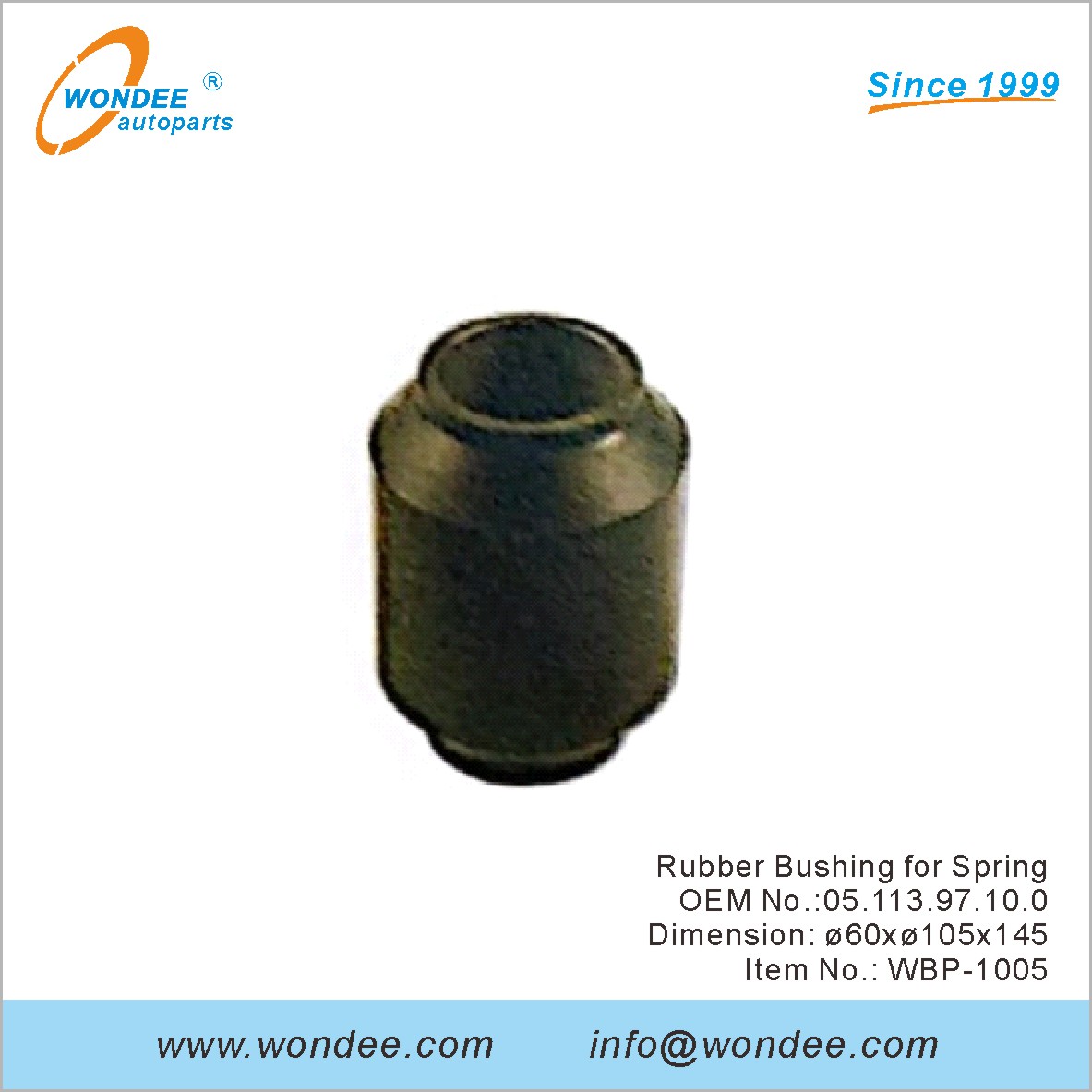 Rubber Bushing for Spring OEM 0511397100 for BPW from WONDEE