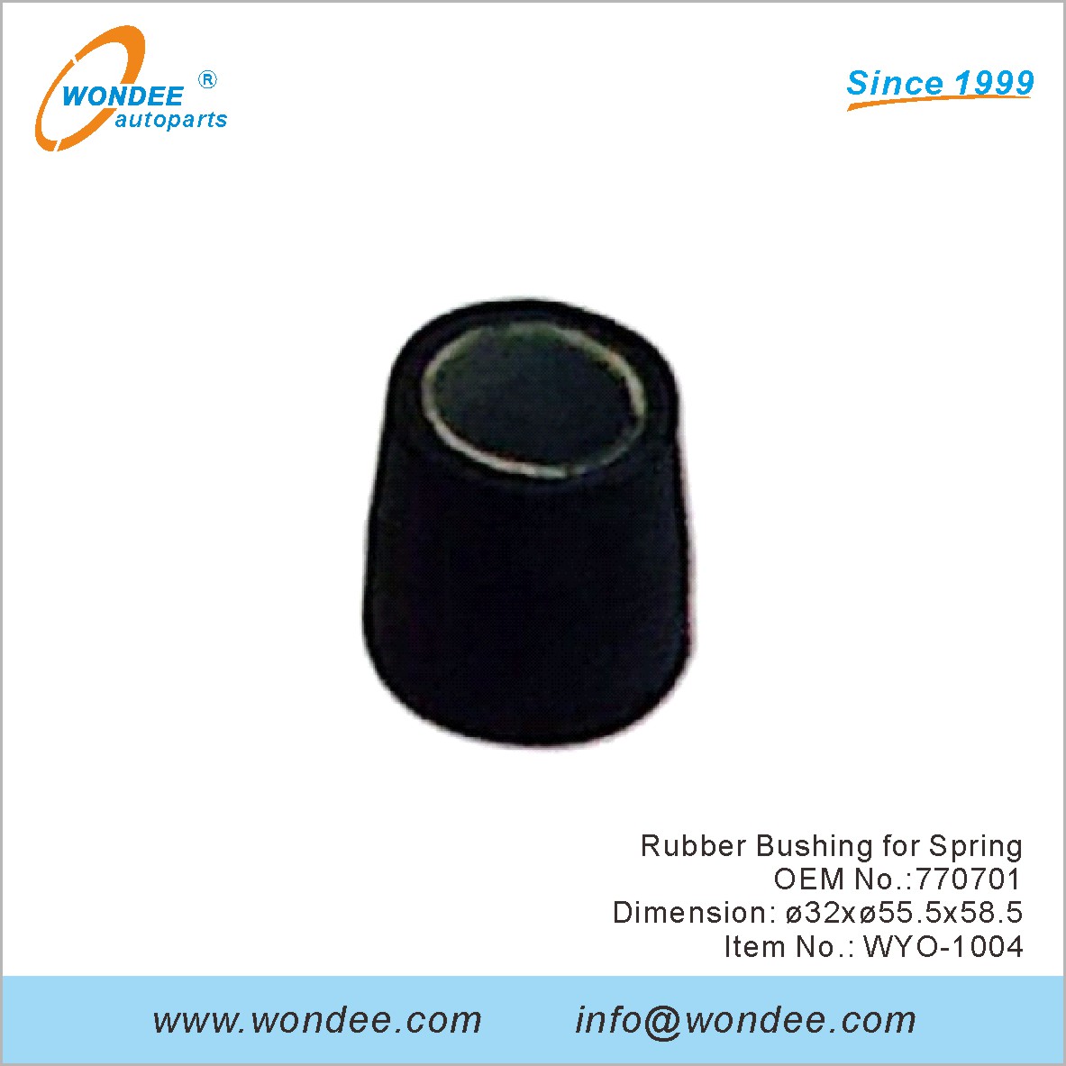 Rubber Bushing for Spring OEM 770701 for Volvo from WONDEE