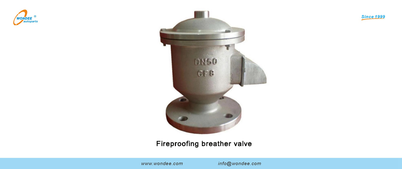 Fireproofing breather valve