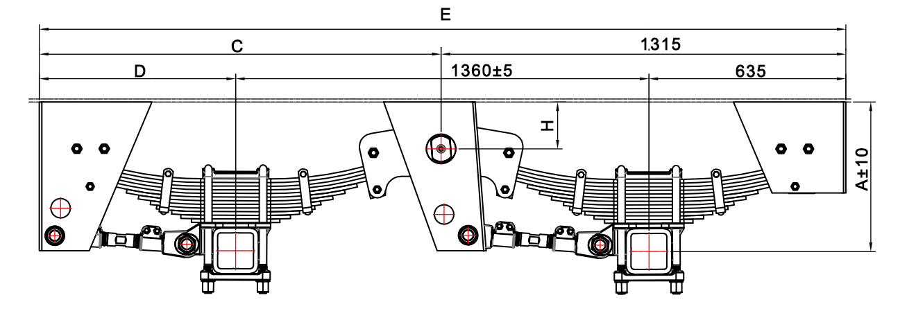 SAF 2-axle suspension