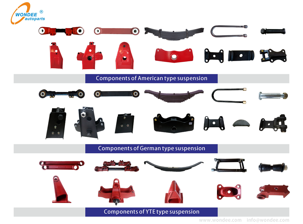 Components of WONDEE trailer suspension