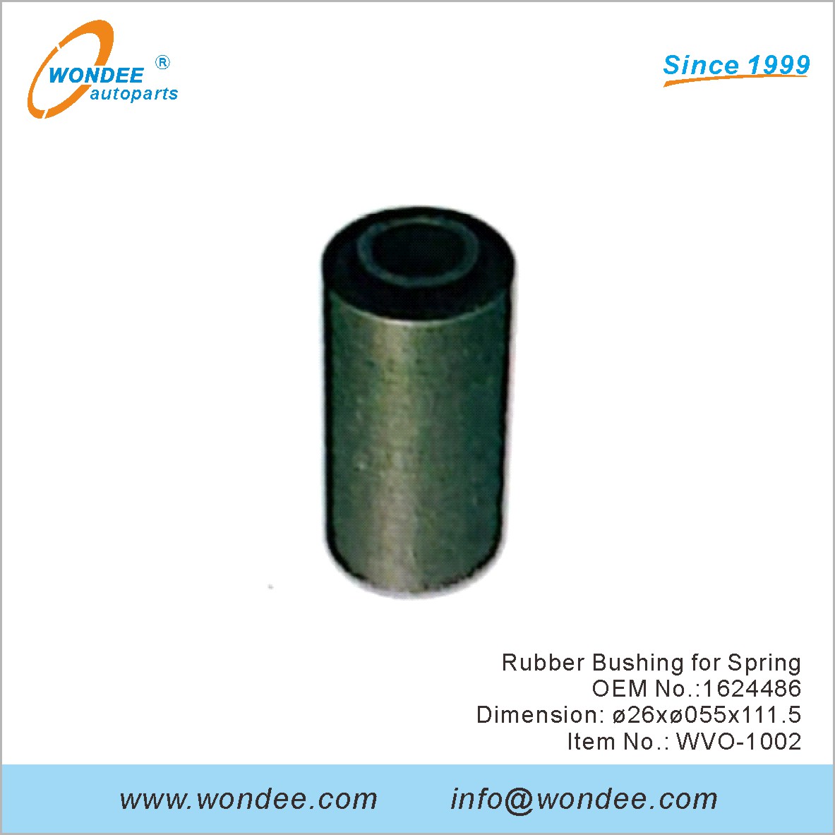 Rubber Bushing for Spring OEM 1624486 for Volvo from WONDEE
