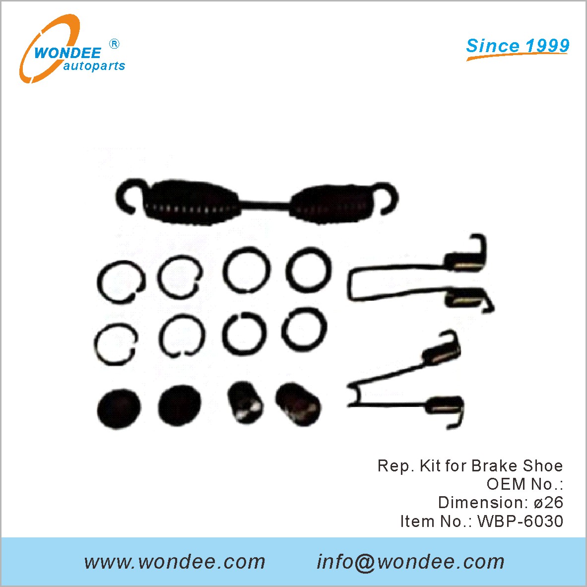 Rep Kit for Brake Shoe OEM for BPW from WONDEE