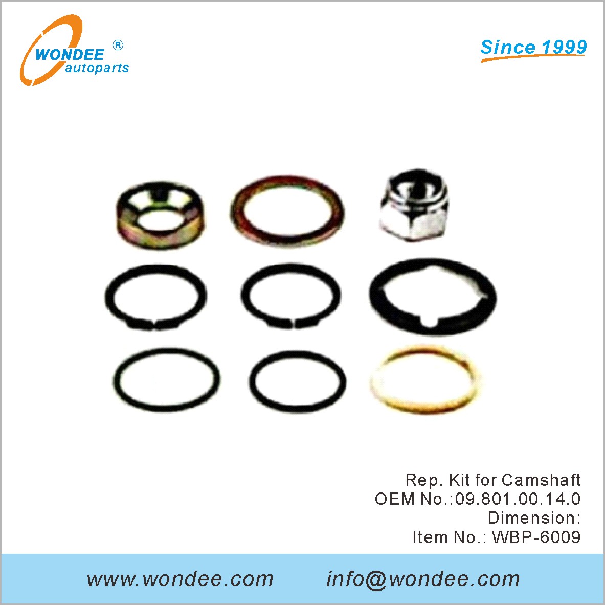 Rep Kit for Camshaft OEM 0980100140 for BPW from WONDEE
