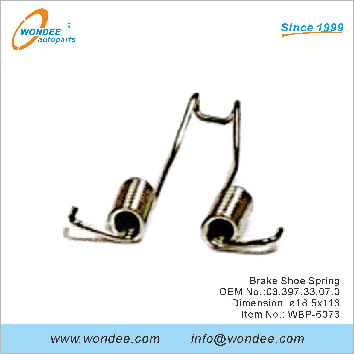 Brake Shoe Spring OEM 0339733070 for BPW from WONDEE