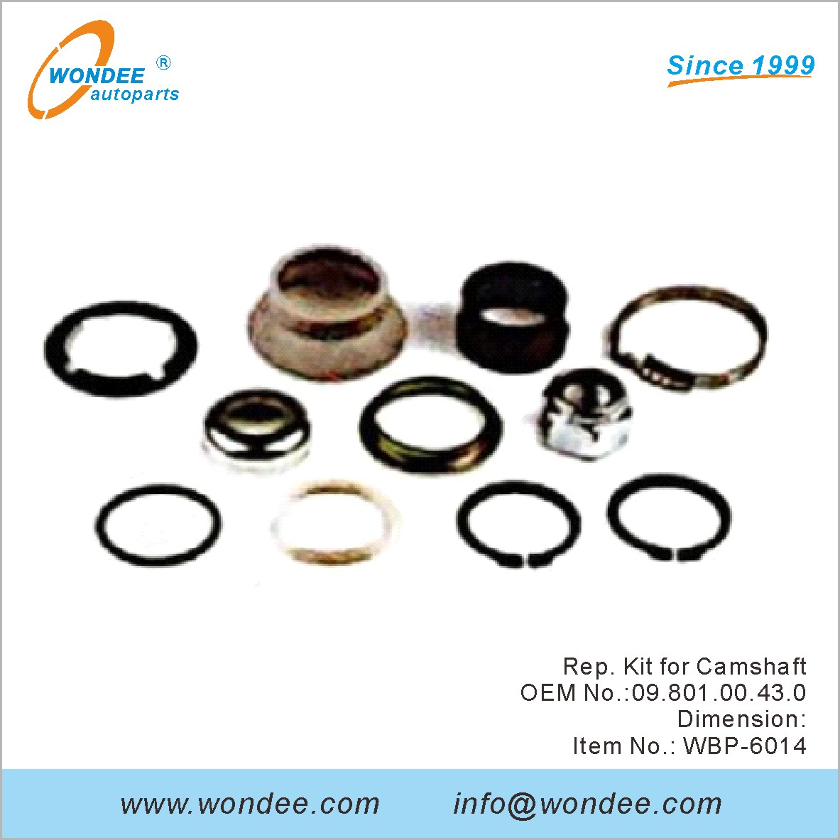 Rep Kit for Camshaft OEM 0980100430 for BPW from WONDEE