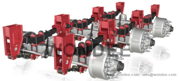 3-axle American type overslung mechanical suspension from China manufacturer/WONDEE AUTOPARTS