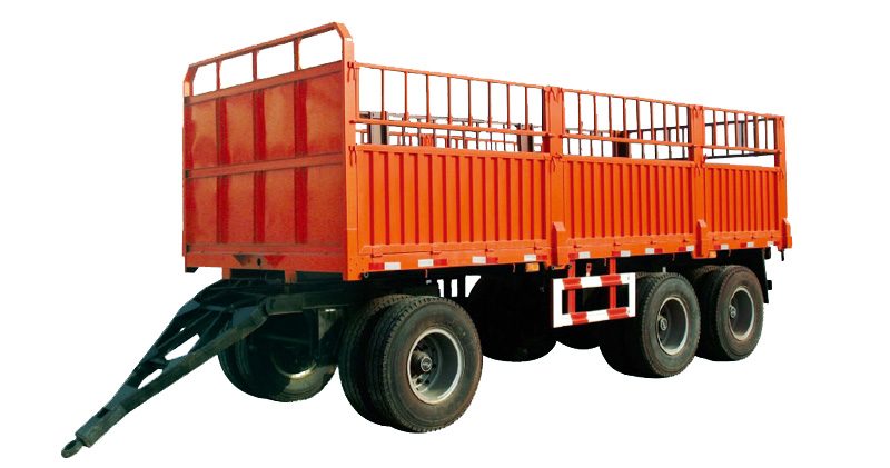 A WONDEE heavy duty 3-axle full trailer with turntable from China manufacturer