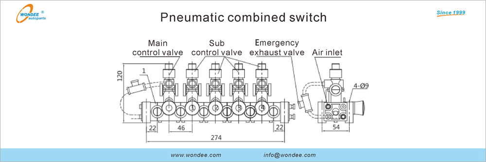 Pneumatic combined switch from WONDEE Autoparts (1)