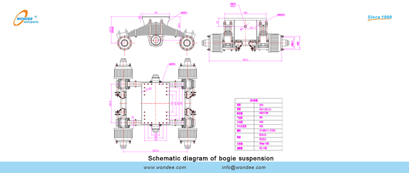 Schematic diagram of bogie suspension