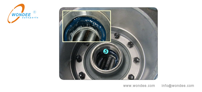 Lubrication position of hub cavity
