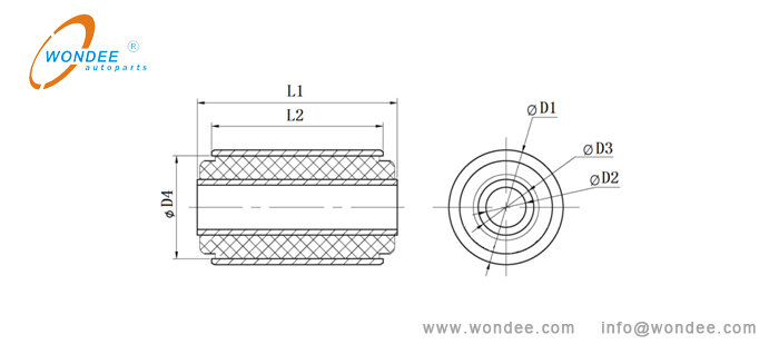 12-Schematic diagram of rubber composite bushing