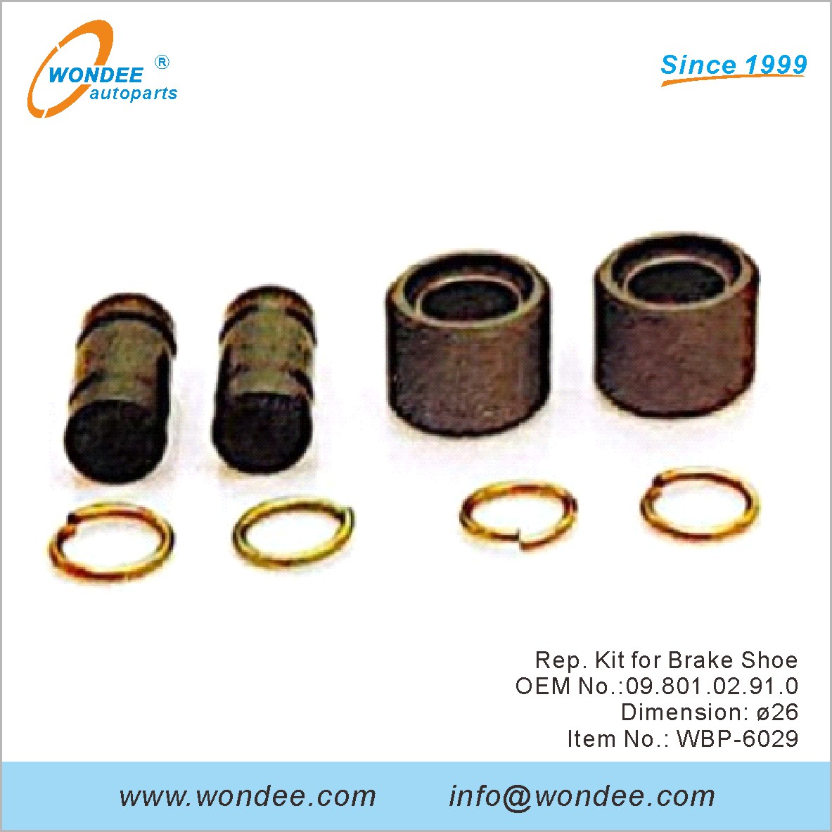 Rep Kit for Brake Shoe OEM 0980102910 for BPW from WONDEE