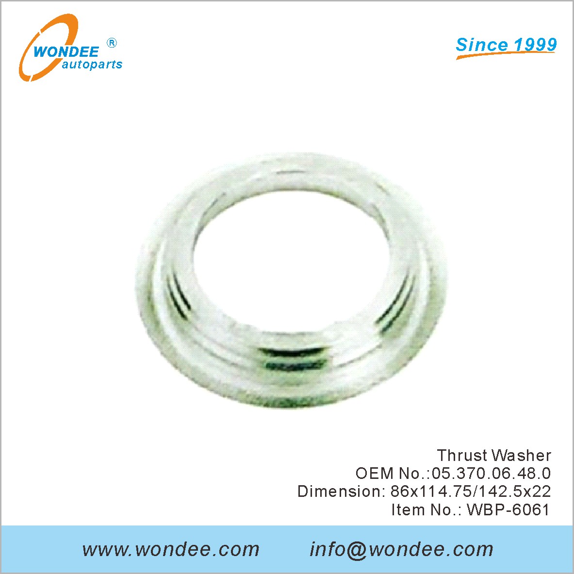 Thrust Washer OEM 0537006480 for BPW from WONDEE
