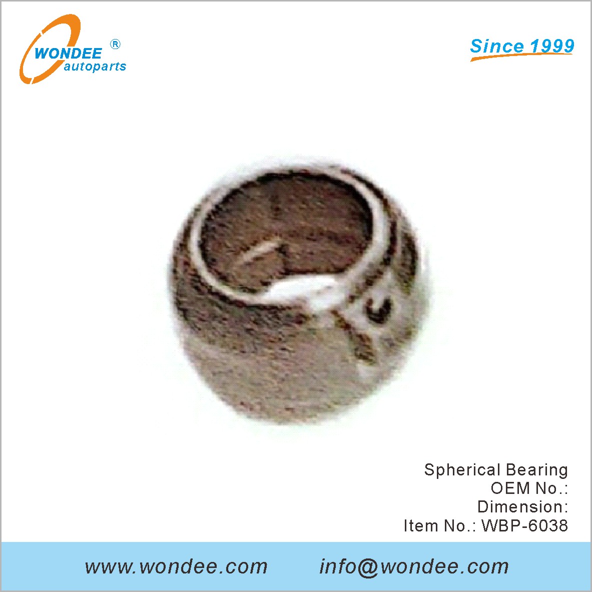 Spherical Bearing OEM for BPW from WONDEE