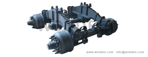 2-axle low mounting plate type bogie suspension from China manufacturer/WONDEE AUTOPARTS