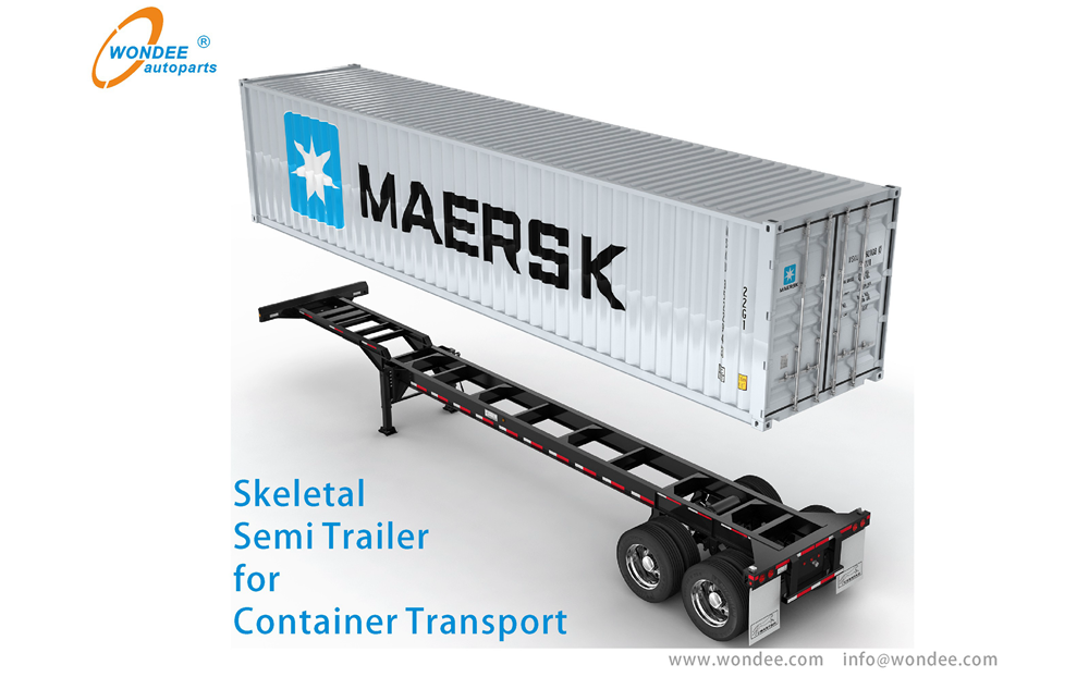 Skeletal Semi Trailer for Container Transport